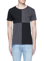Main View -Click To Enlarge 'Lot 22' checkboard slub jersey T-shirt