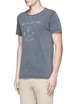 Front View -Click To Enlarge 'Rocker' washed cotton T-shirt