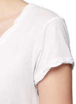 Detail View -Click To Enlarge V-neck cotton jersey T-shirt