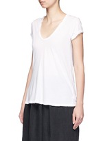 Front View -Click To Enlarge V-neck cotton jersey T-shirt