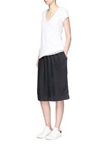 Figure View -Click To Enlarge V-neck cotton jersey T-shirt