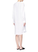 Back View -Click To Enlarge Dolman sleeve linen shirt dress