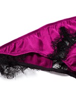 Detail View -Click To Enlarge Lace inset silk panty