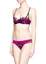 Figure View -Click To Enlarge Lace inset silk panty
