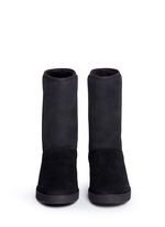 Front View -Click To Enlarge 'Amie' twinface sheepskin wedge boots