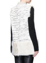 Back View -Click To Enlarge Reversible stripe print lambskin shearling gilet