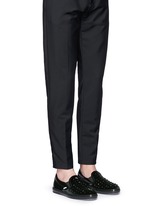 Figure View -Click To Enlarge 'Grove' star stud velvet skate slip-ons