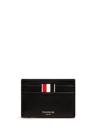 首图 - 点击放大 首图 - 点击放大 - THOM BROWNE - Grosgrain loop leather cardholder