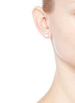 Figure View -Click To Enlarge 'Merry' sterling silver chain stud earrings