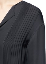 Detail View -Click To Enlarge Pintuck pleat silk tunic dress