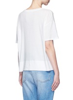 Back View -Click To Enlarge Pima cotton banded hem T-shirt