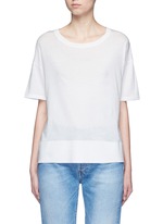 Main View -Click To Enlarge Pima cotton banded hem T-shirt