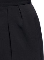 Detail View -Click To Enlarge Tailored dry wool wide leg trousers