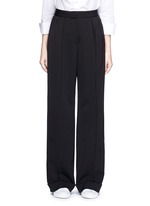 Main View -Click To Enlarge Tailored dry wool wide leg trousers
