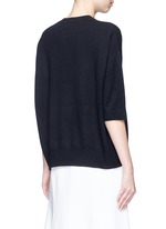 Back View -Click To Enlarge 3/4 sleeve cashmere sweater