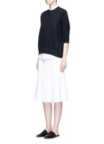 Figure View -Click To Enlarge 3/4 sleeve cashmere sweater