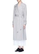 Front View -Click To Enlarge 'Swells' belted gabardine coat