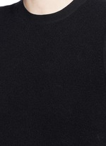 Detail View -Click To Enlarge 'Mayanly' flare hem rib knit sleeveless top