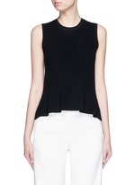 Main View -Click To Enlarge 'Mayanly' flare hem rib knit sleeveless top