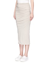 Front View -Click To Enlarge Shirred double layer tube skirt