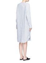Back View -Click To Enlarge Stripe dolman linen shirt dress