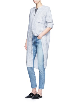 Click To Zoom James Perse - Stripe dolman linen shirt dress