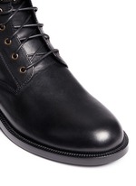 Detail View -Click To Enlarge 'Biker' crystal embellished suede cuff leather boots
