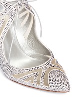 Detail View -Click To Enlarge Cutout strass pavé satin pumps