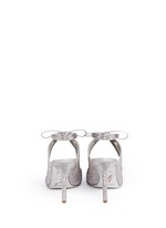 Back View -Click To Enlarge Cutout strass pavé satin pumps