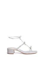 Main View -Click To Enlarge Strass pavé bow satin sandals