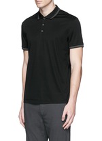 Front View -Click To Enlarge 'Boyd TC' cotton jersey polo shirt