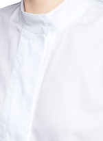 Detail View -Click To Enlarge Diagonal stripe drop shoulder tunic shirt