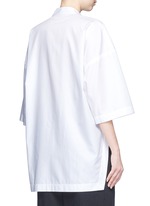 Back View -Click To Enlarge Diagonal stripe drop shoulder tunic shirt