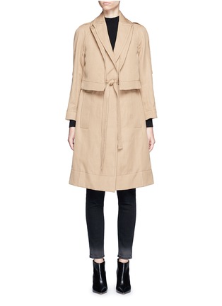 Main View - Click To Enlarge Main View - Click To Enlarge - Victor Alfaro - Two-in-one twill jacket trench coat