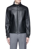 Main View -Click To Enlarge Diamond embossed leather jacket