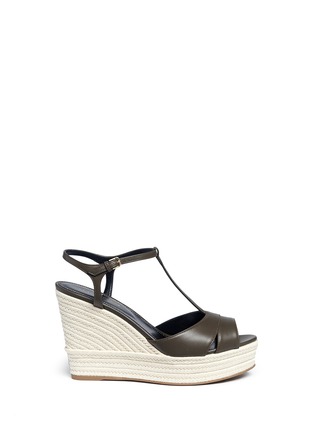 Main View - Click To Enlarge Main View - Click To Enlarge - SERGIO ROSSI - 'Edwige' leather espadrille wedge sandals