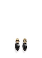 Iosselliani&nbsp;Black-stone skull earrings
