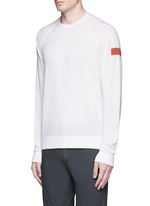 Front View -Click To Enlarge Graphic intarsia cashmere sweater