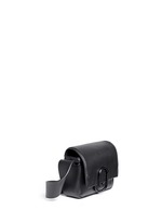 Front View -Click To Enlarge 'Alix' mini paperclip flap leather shoulder bag