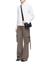 Figure View -Click To Enlarge 'Alix' mini paperclip flap leather shoulder bag