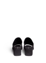 Back View -Click To Enlarge 'Cube' suede mules