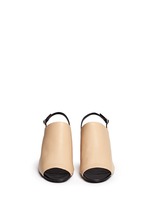 Front View -Click To Enlarge 'Cube' leather slingback sandals