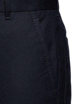 Detail View -Click To Enlarge Slim fit ribbed cuff wool pants