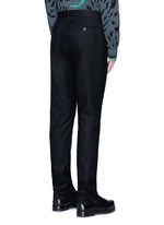 Back View -Click To Enlarge Slim fit ribbed cuff wool pants