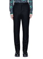 Main View -Click To Enlarge Slim fit ribbed cuff wool pants