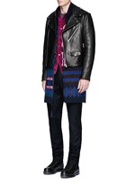 Figure View -Click To Enlarge Slim fit ribbed cuff wool pants