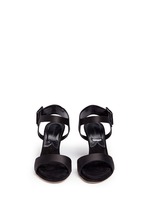 Front View -Click To Enlarge 'Kalida' buckle satin slingback sandals