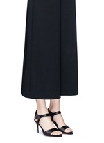 Figure View -Click To Enlarge 'Kalida' buckle satin slingback sandals