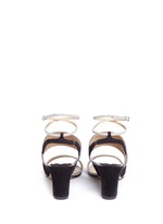 Back View -Click To Enlarge 'Xiamen' colourblock suede strappy sandals