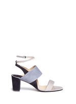 Main View -Click To Enlarge 'Xiamen' colourblock suede strappy sandals